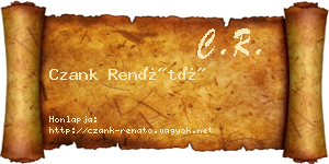 Czank Renátó névjegykártya